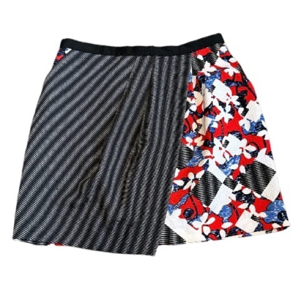 Peter Pilotto skirt contrasting abstract faux wrap sz 10 target collaboration